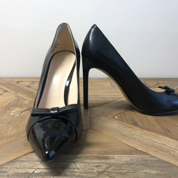 Nine West Black Heel with Patent Leather Toe - Picture 2 of 7